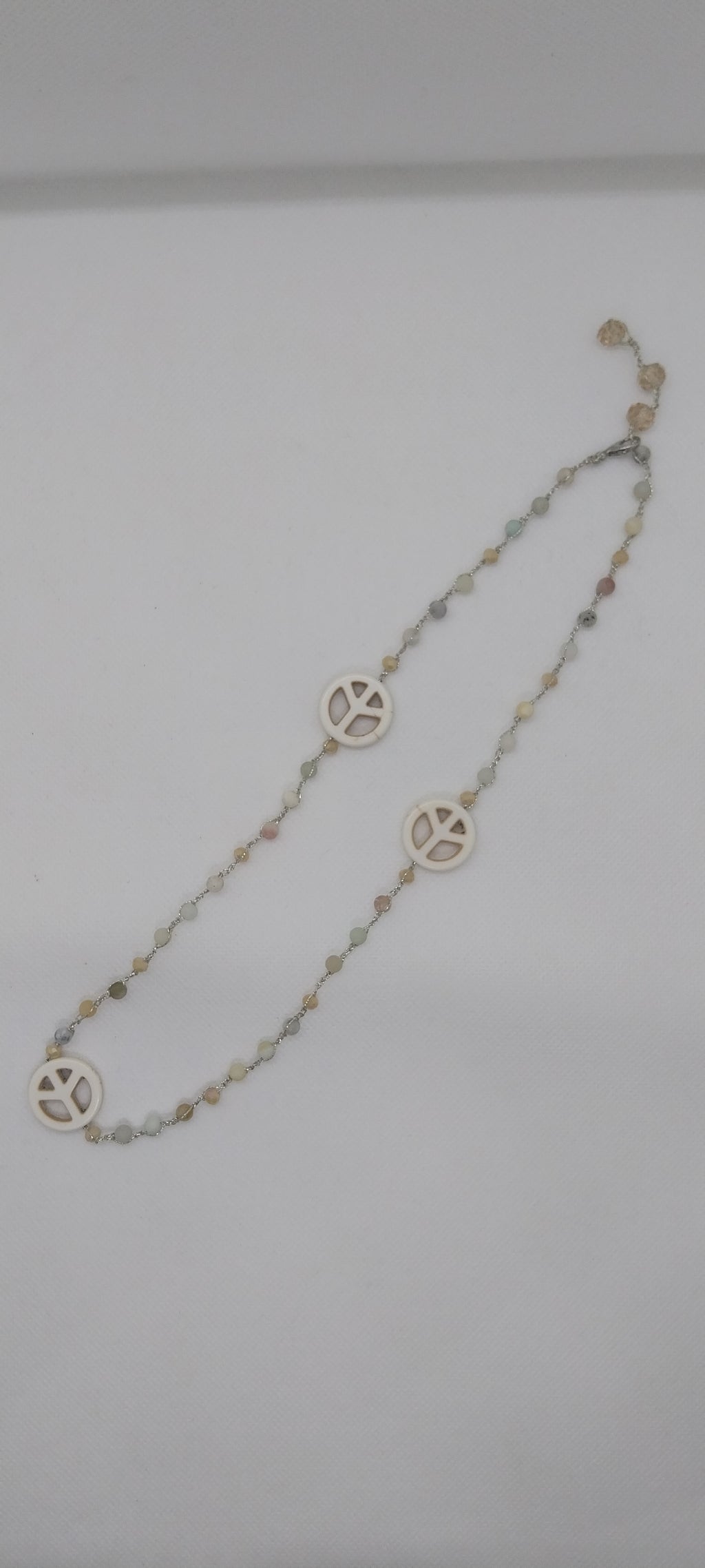 Petit Collier Bohème Crocheté Argenté