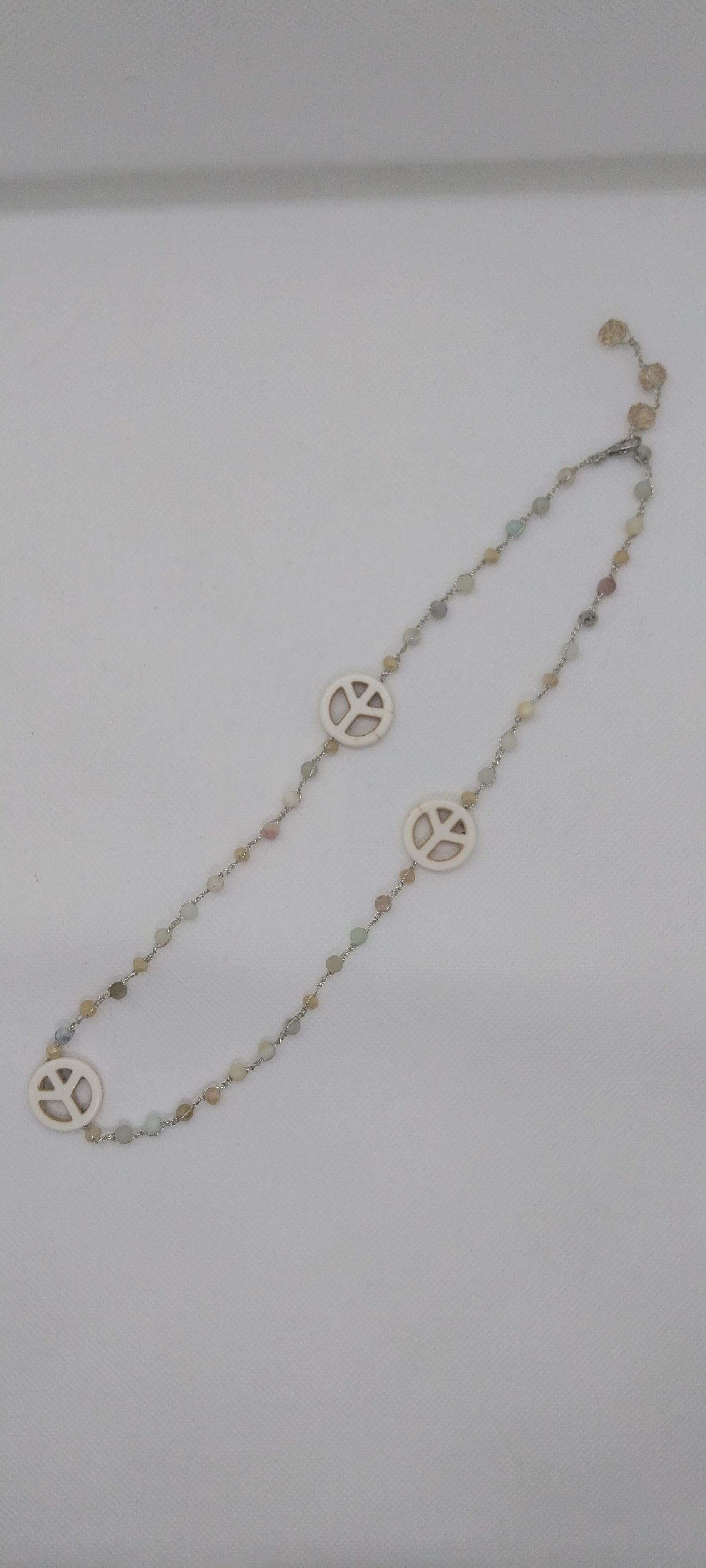 Petit Collier Bohème Crocheté Argenté