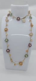 Small Gold Bohemian Flower Necklace