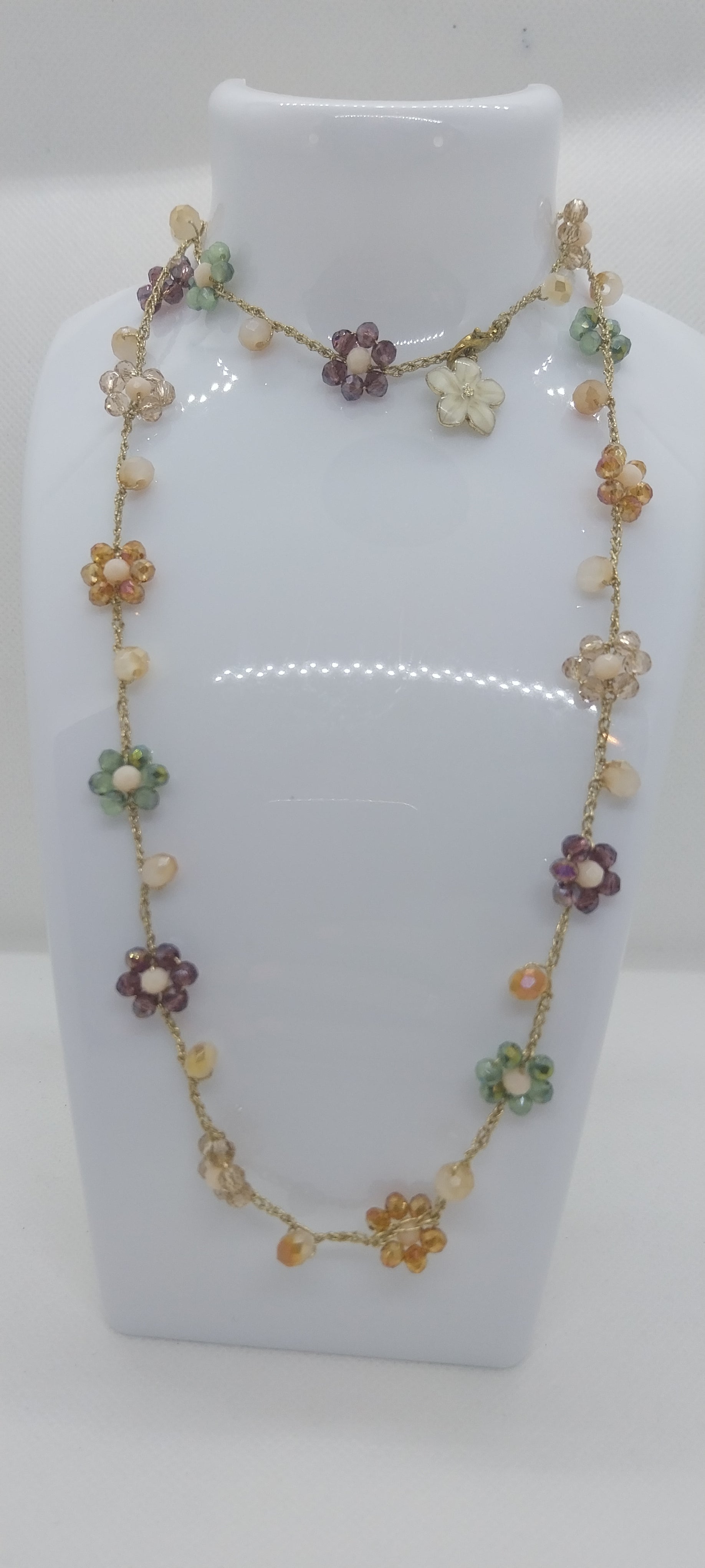 Small Gold Bohemian Flower Necklace