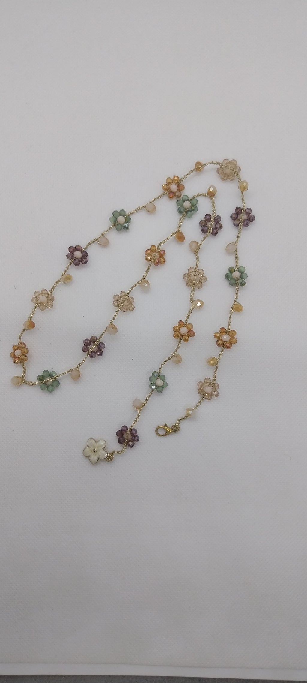 Small Gold Bohemian Flower Necklace