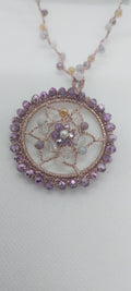 Collier Cristal Rose & Pendentif Mandala