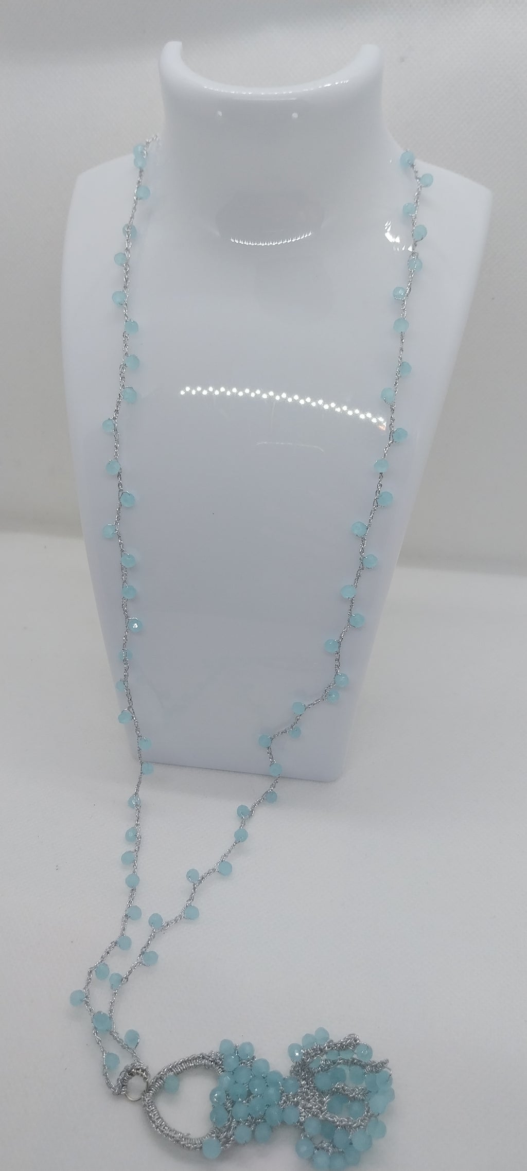 Collier Pendentif Poisson Bleu – Fermoir Acier Inoxydable