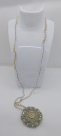 Collier Mandala Bouton Doré