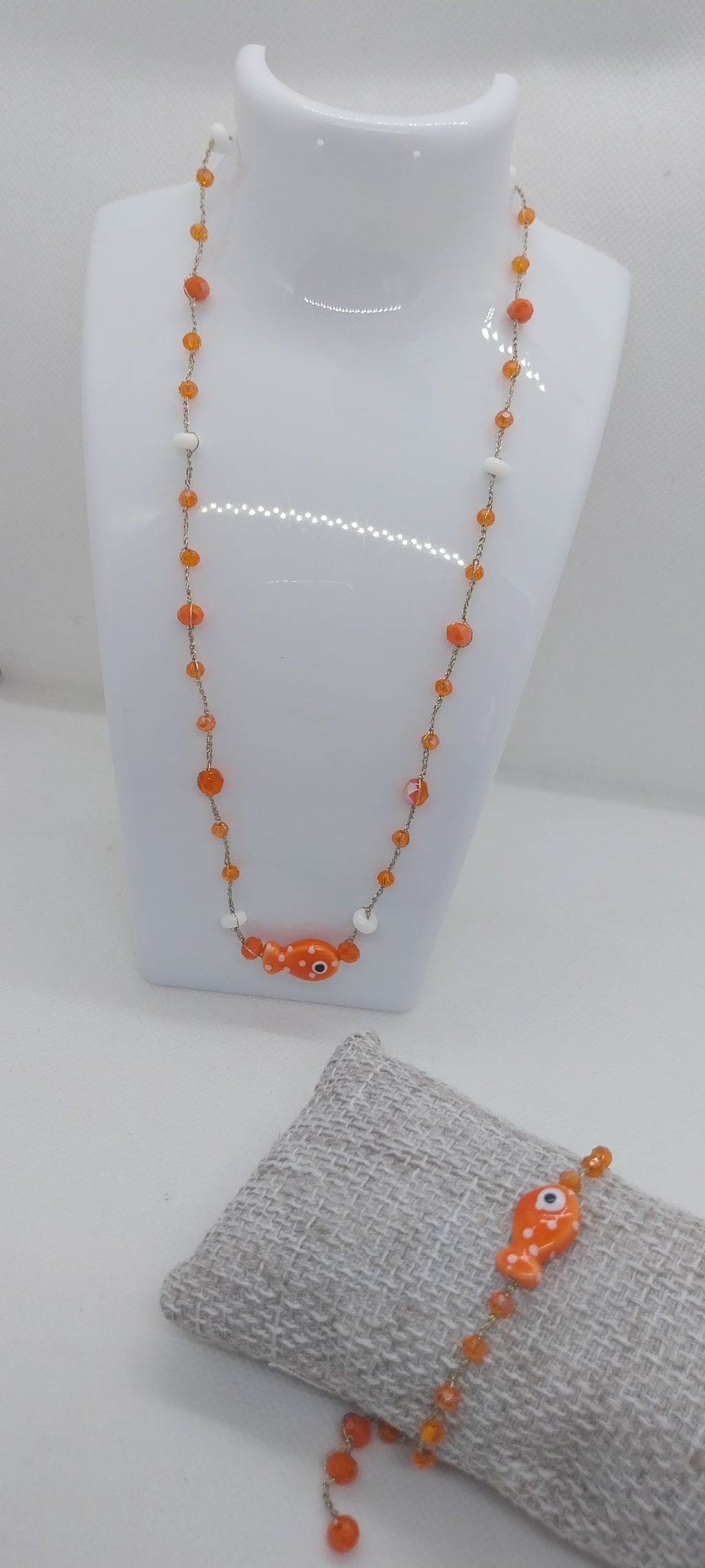 Orange Fish Set – Necklace & Bracelet