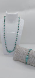 Ensemble Poisson Vert Kaki – Collier & Bracelet