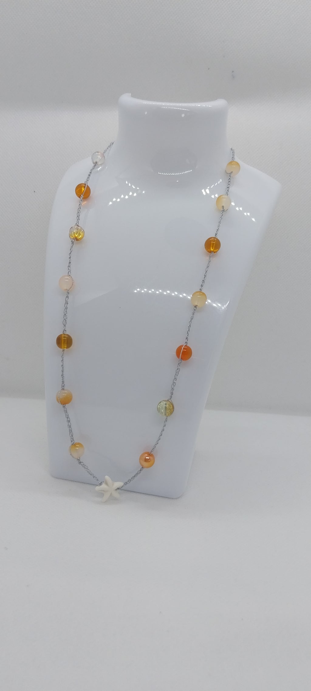 Pendentif Étoile de Mer – Orné de Coquillages Orange