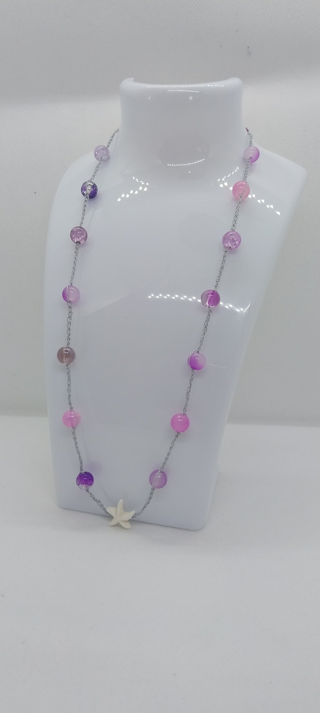 Starfish Pendant – Adorned with Purple Seashells