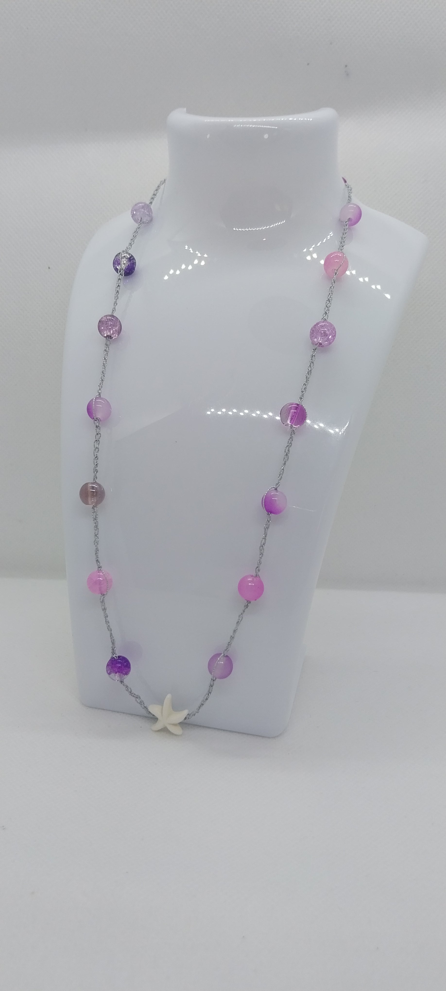 Starfish Pendant – Adorned with Purple Seashells