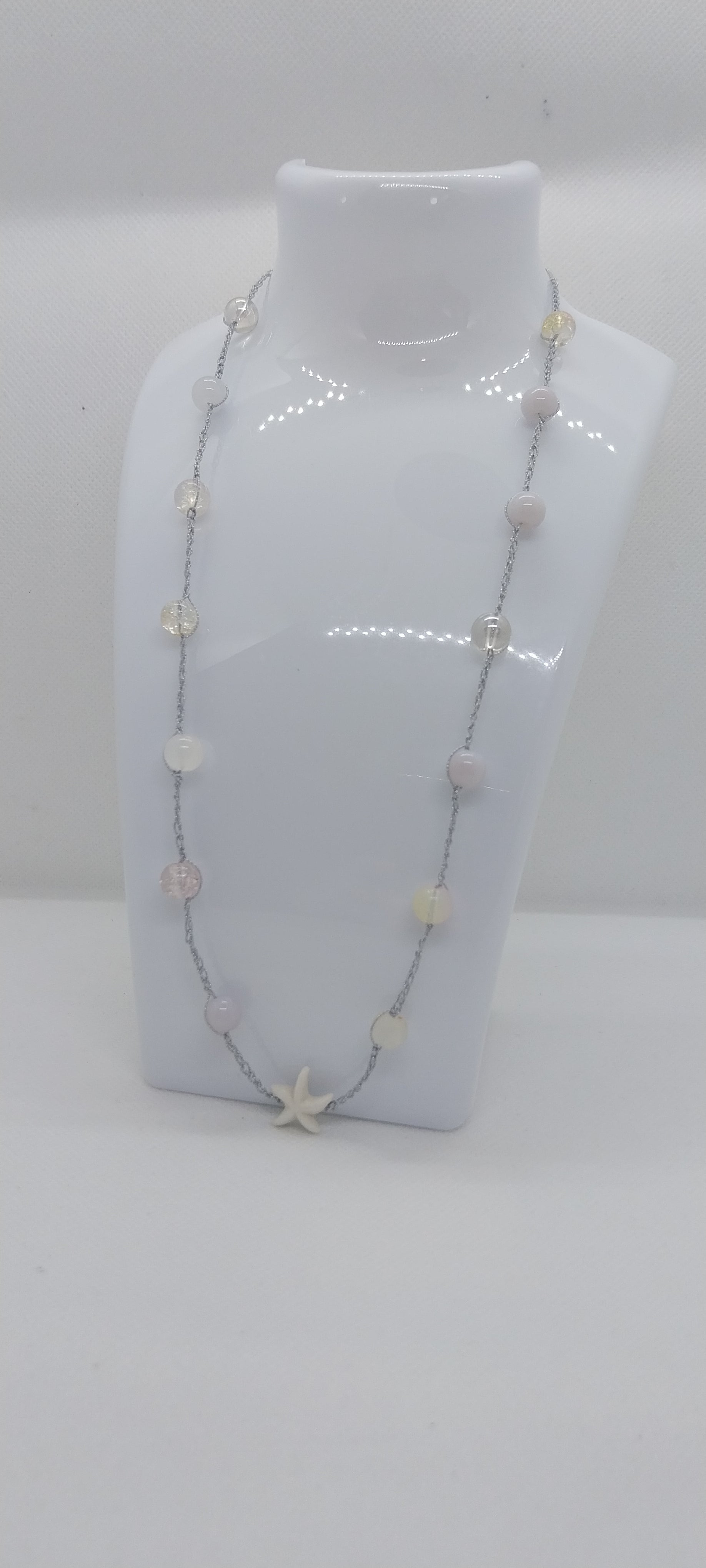 Pendentif Étoile de Mer – Orné de Coquillages Blanc