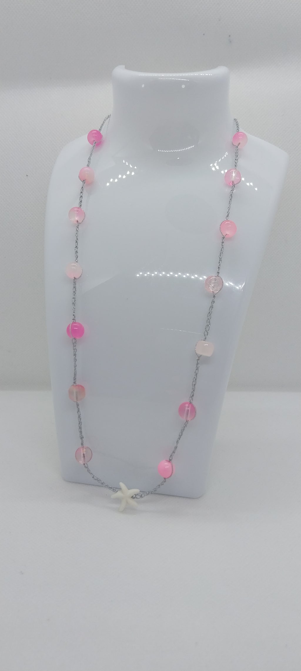 Pendentif Étoile de Mer – Orné de Coquillages Rose