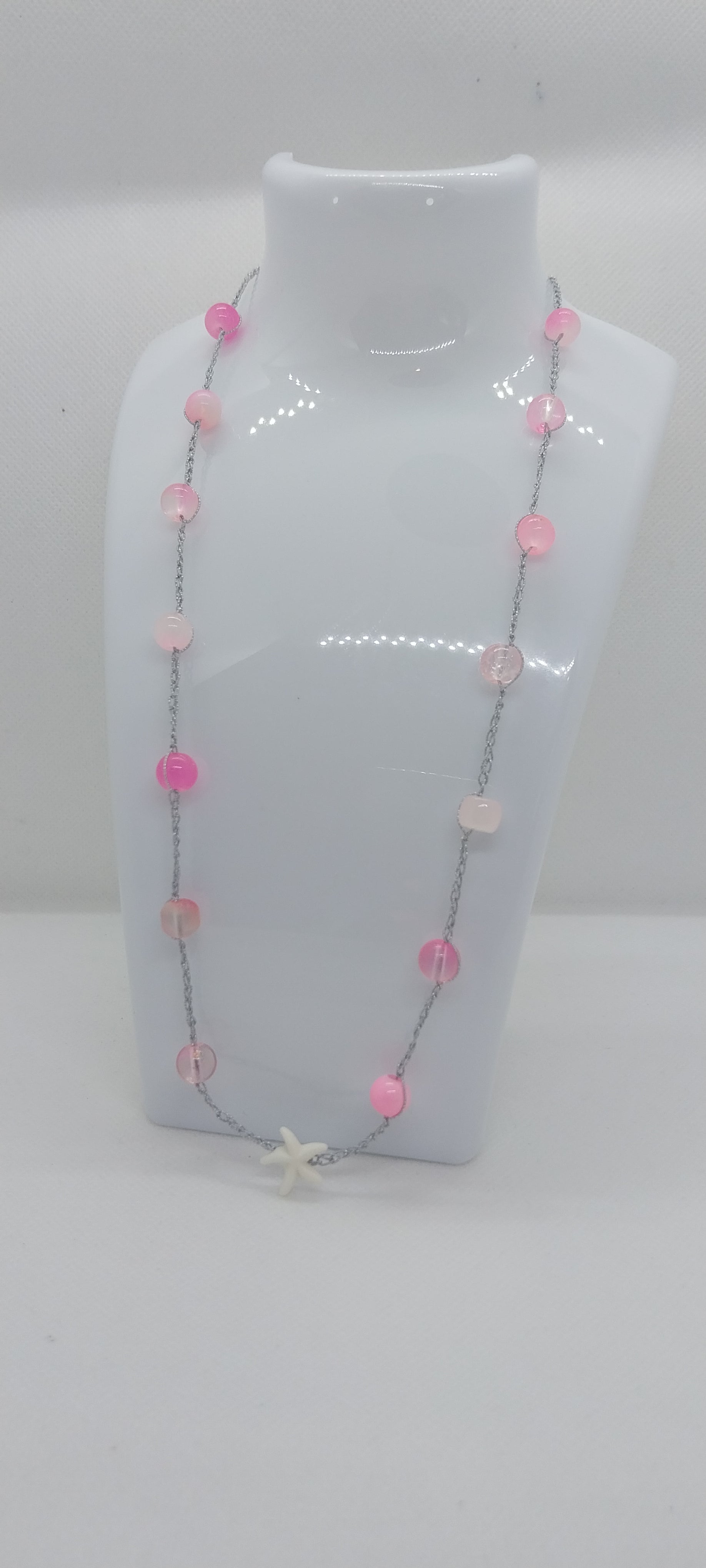 Pendentif Étoile de Mer – Orné de Coquillages Rose