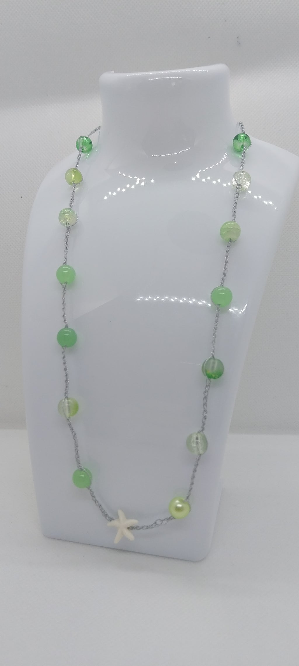 Pendentif Étoile de Mer – Orné de Coquillages Vert