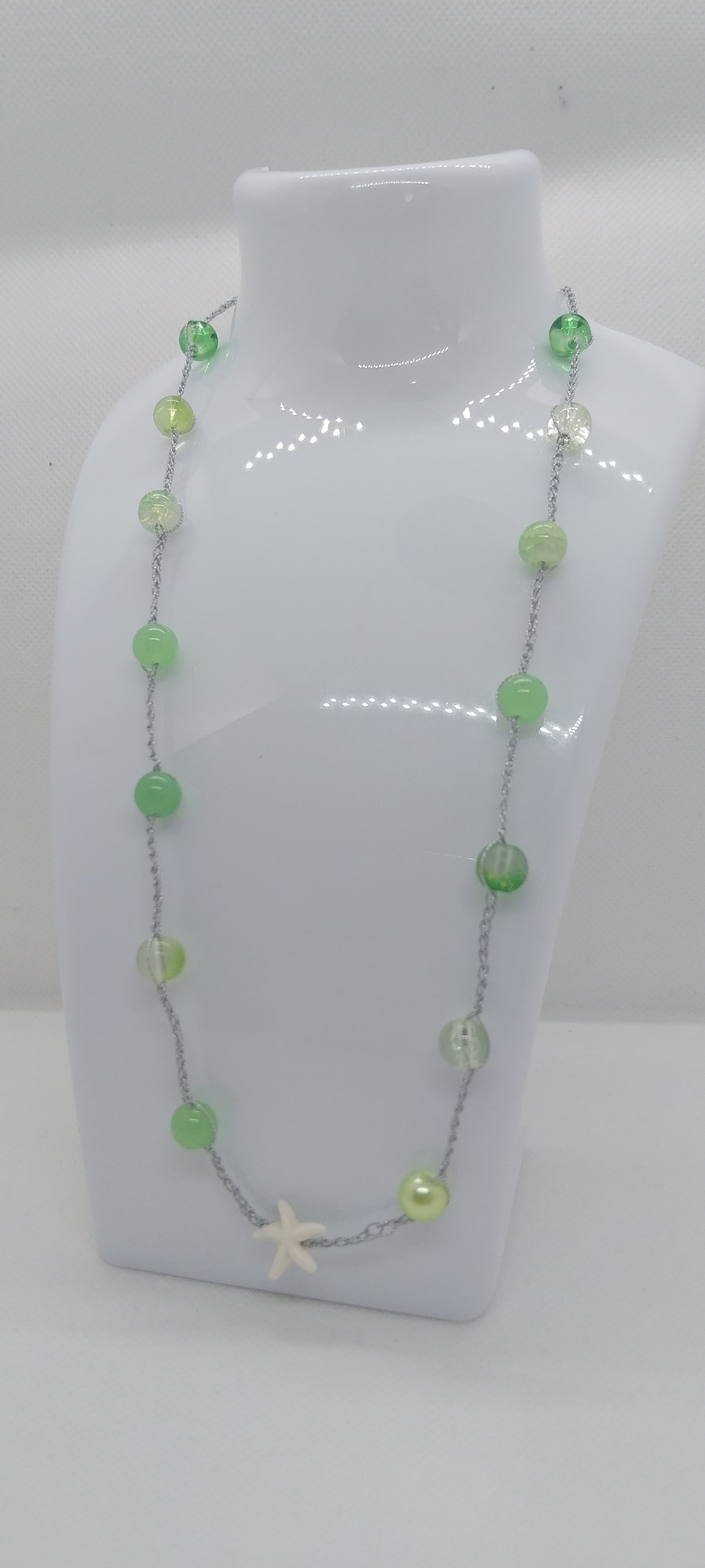 Pendentif Étoile de Mer – Orné de Coquillages Vert