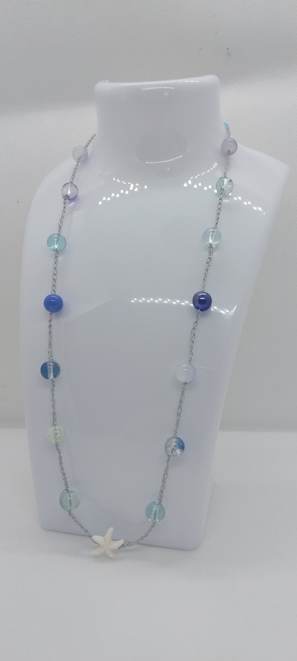 Starfish Pendant – Adorned with Dark Blue Shells