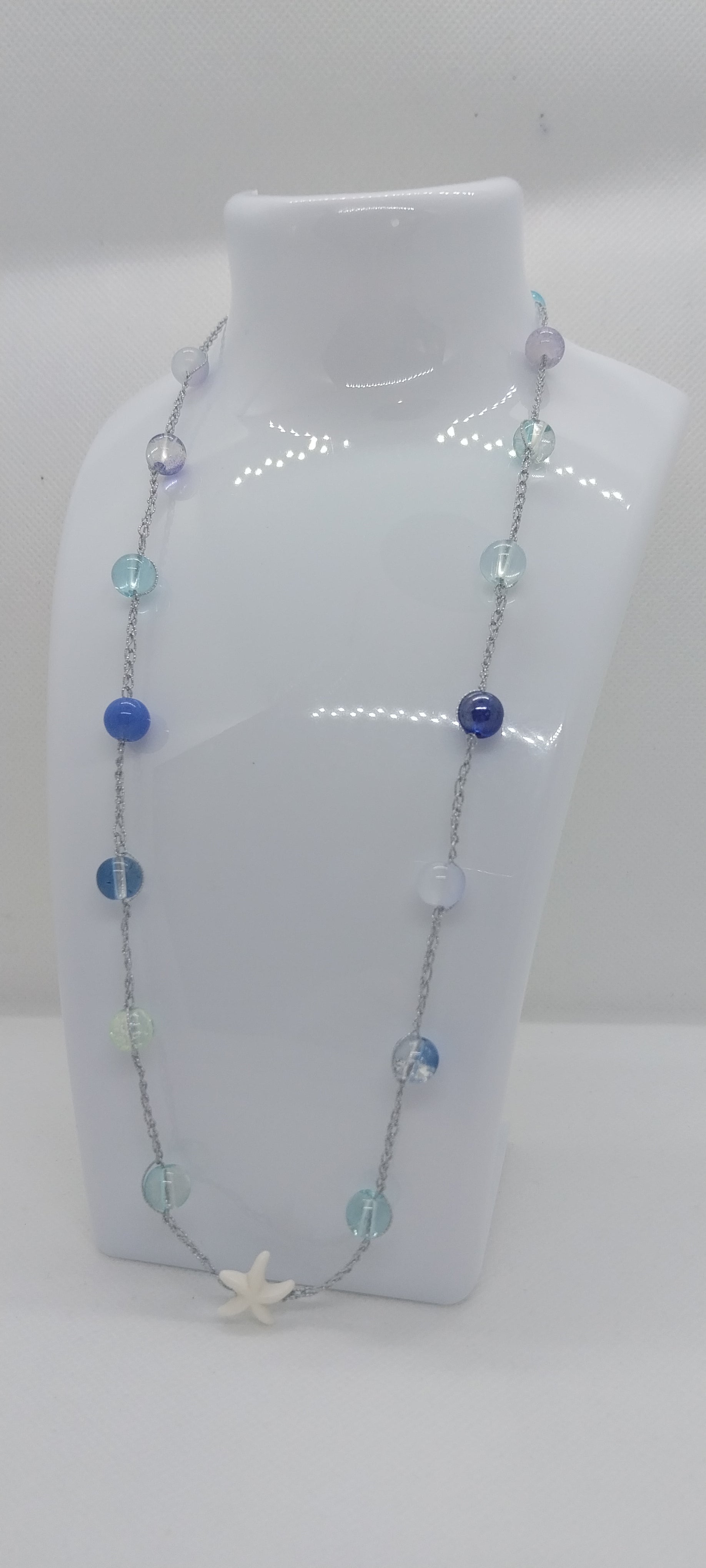 Starfish Pendant – Adorned with Dark Blue Shells