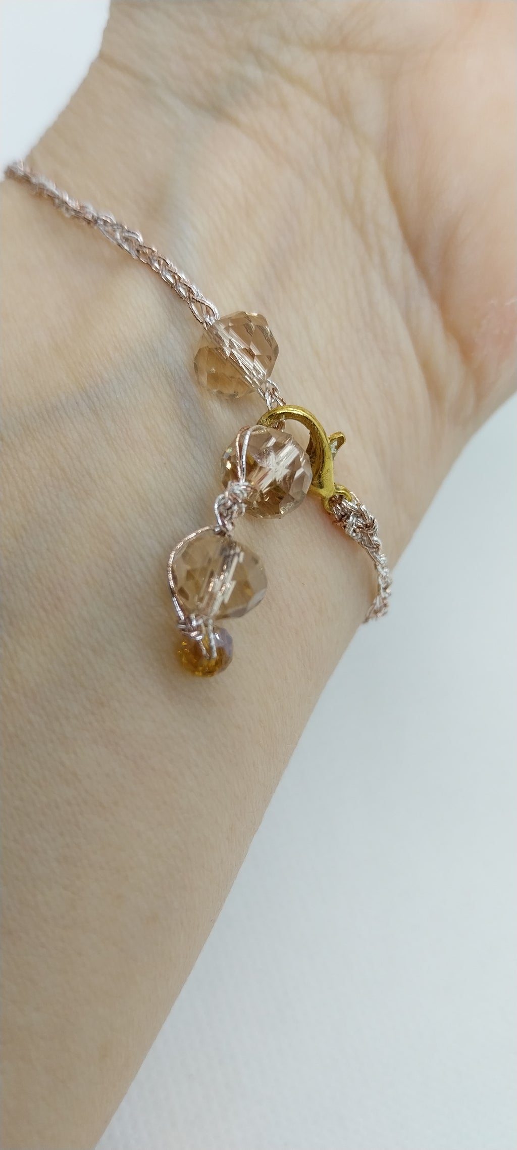Bracelet Fleur Marron
