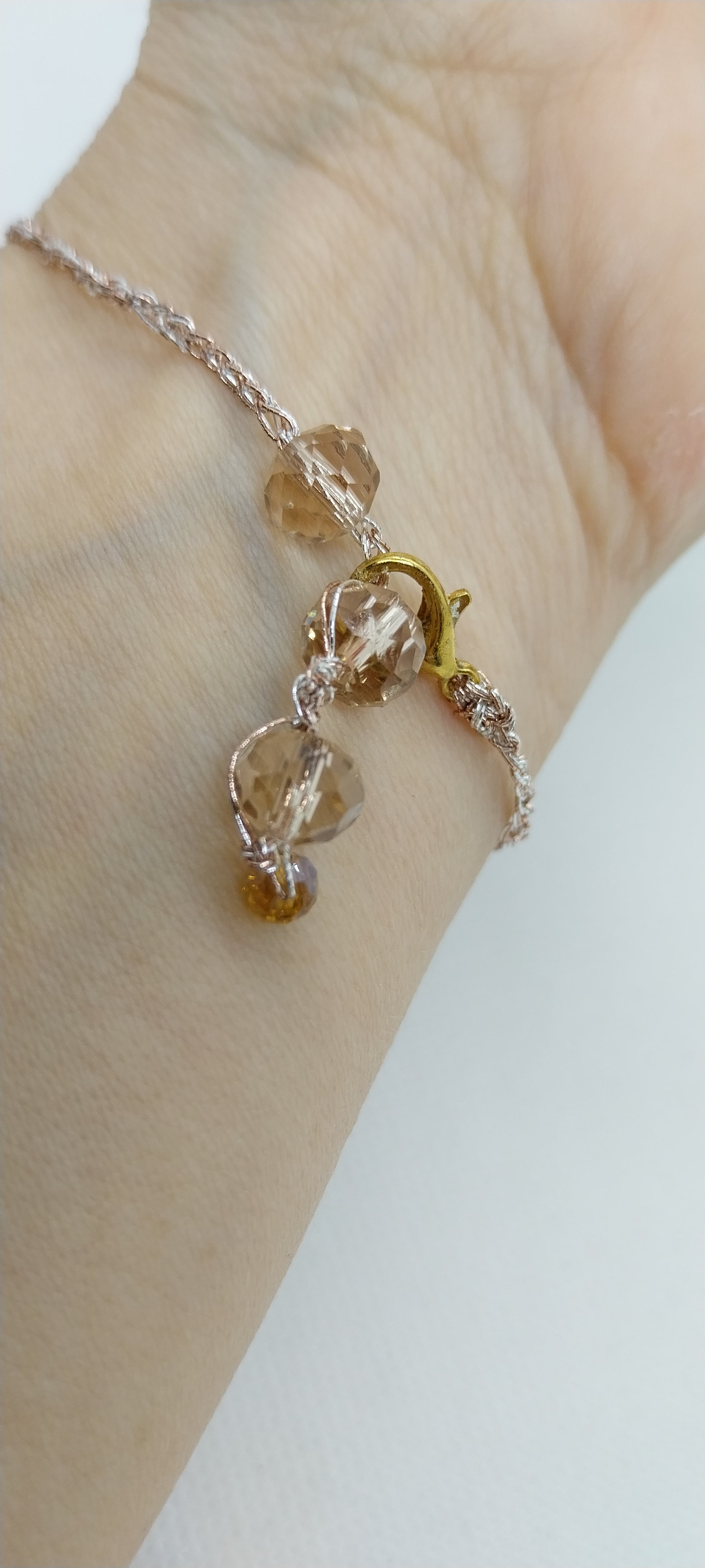 Bracelet Fleur Marron