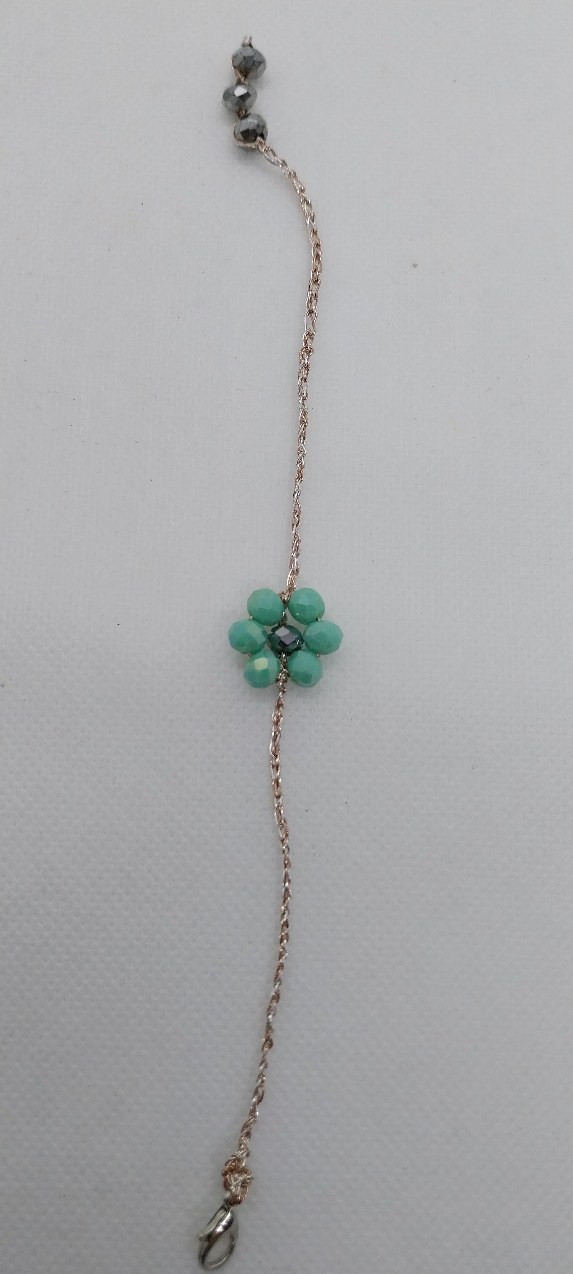 Bracelet Fleur Vert