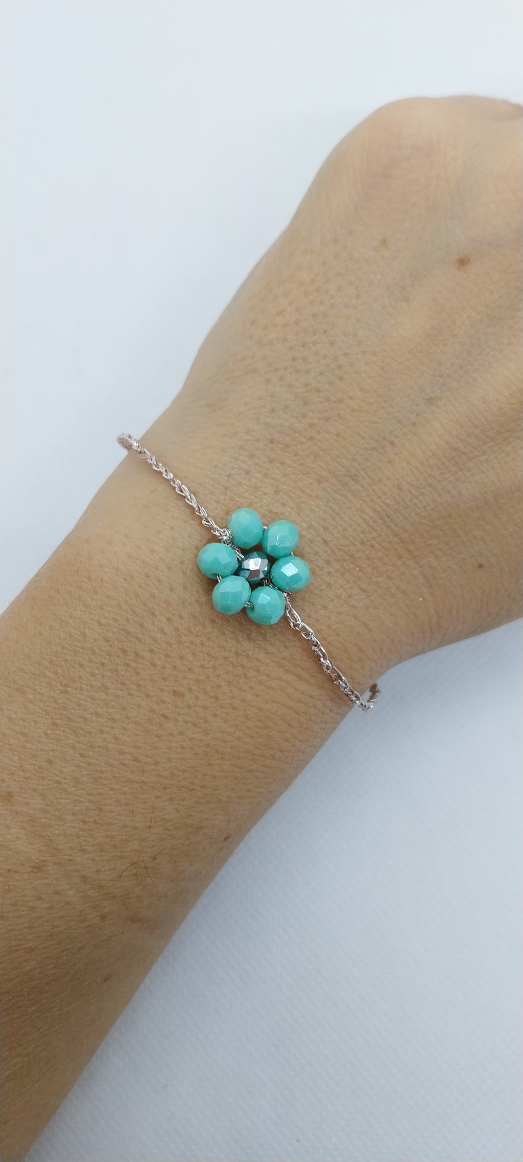 Bracelet Fleur Bleu