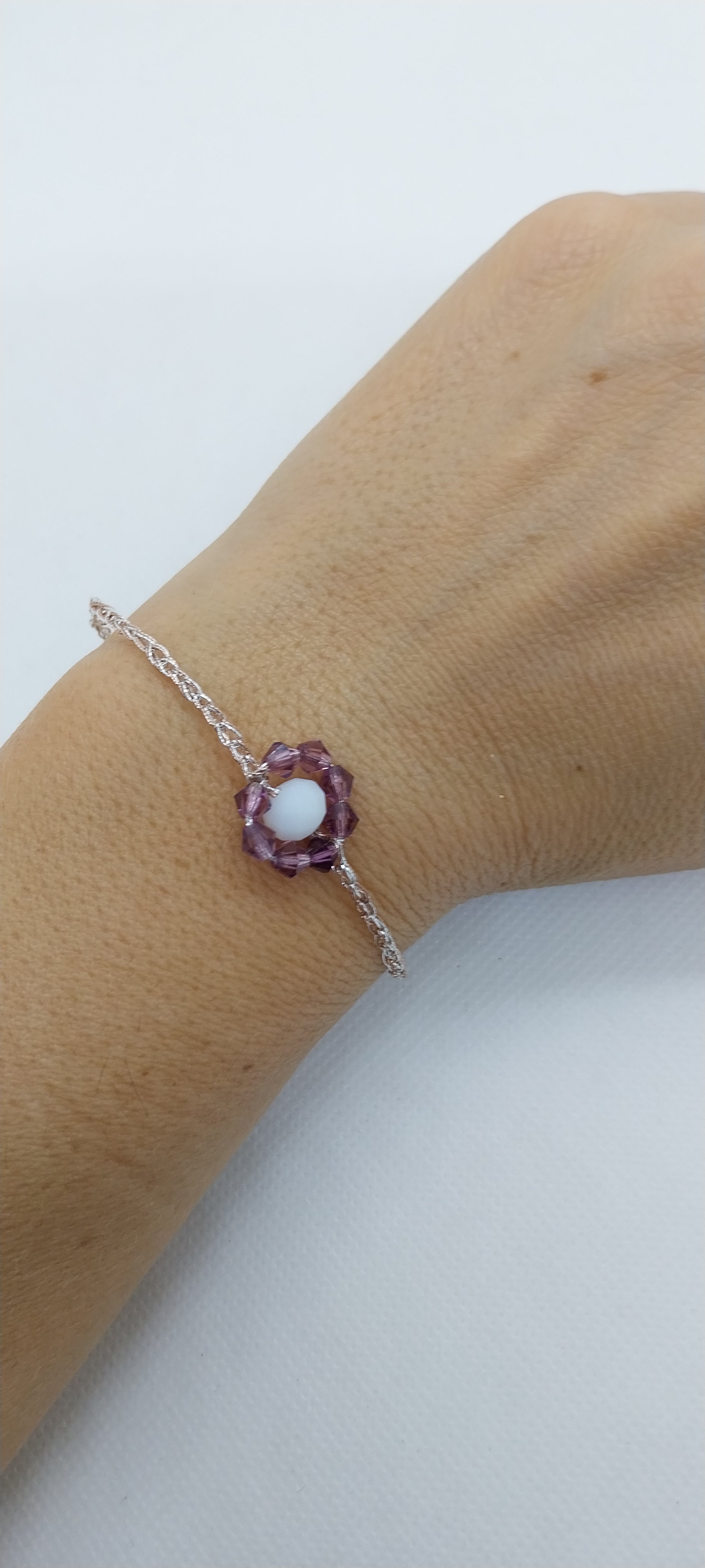 Bracelet Fleur Violet