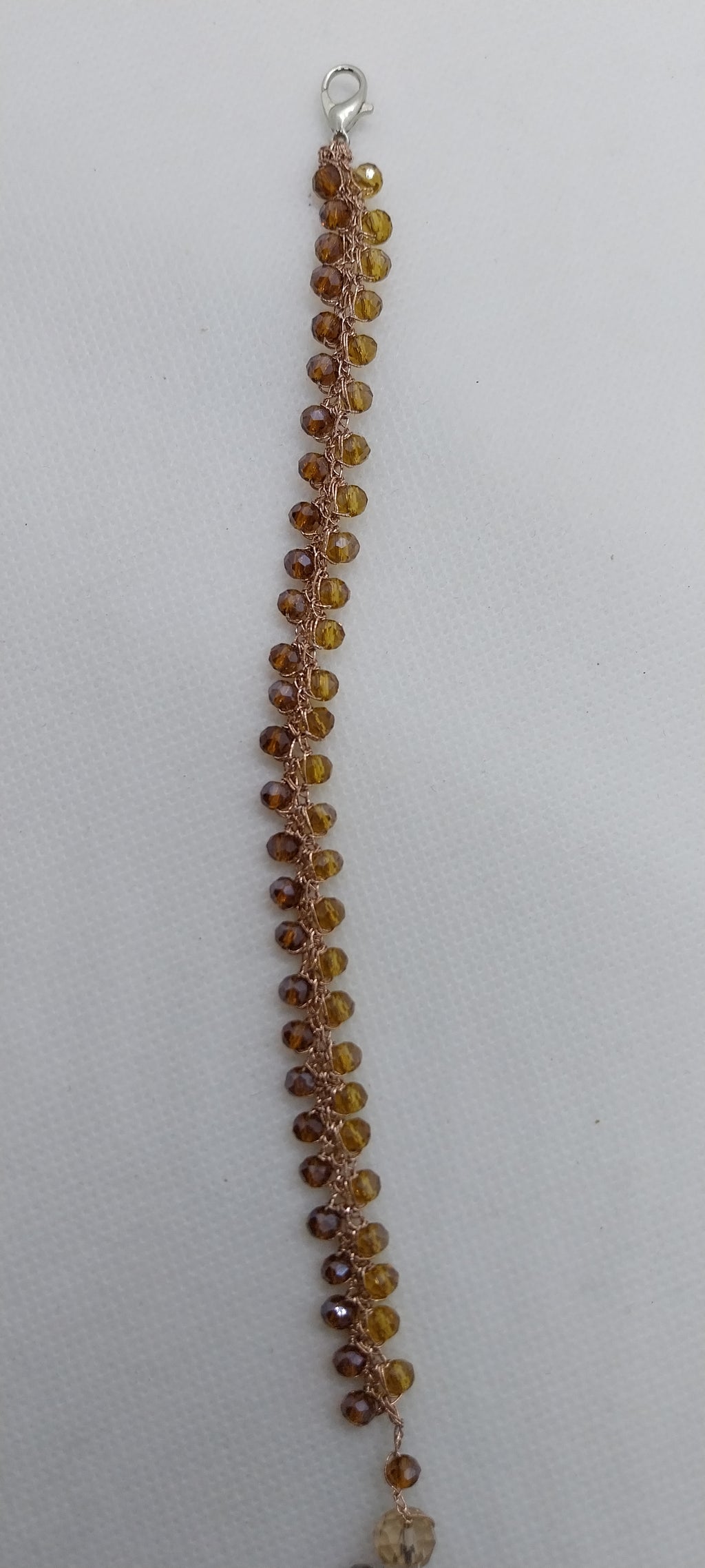 Brown Crystal Bead Bracelet