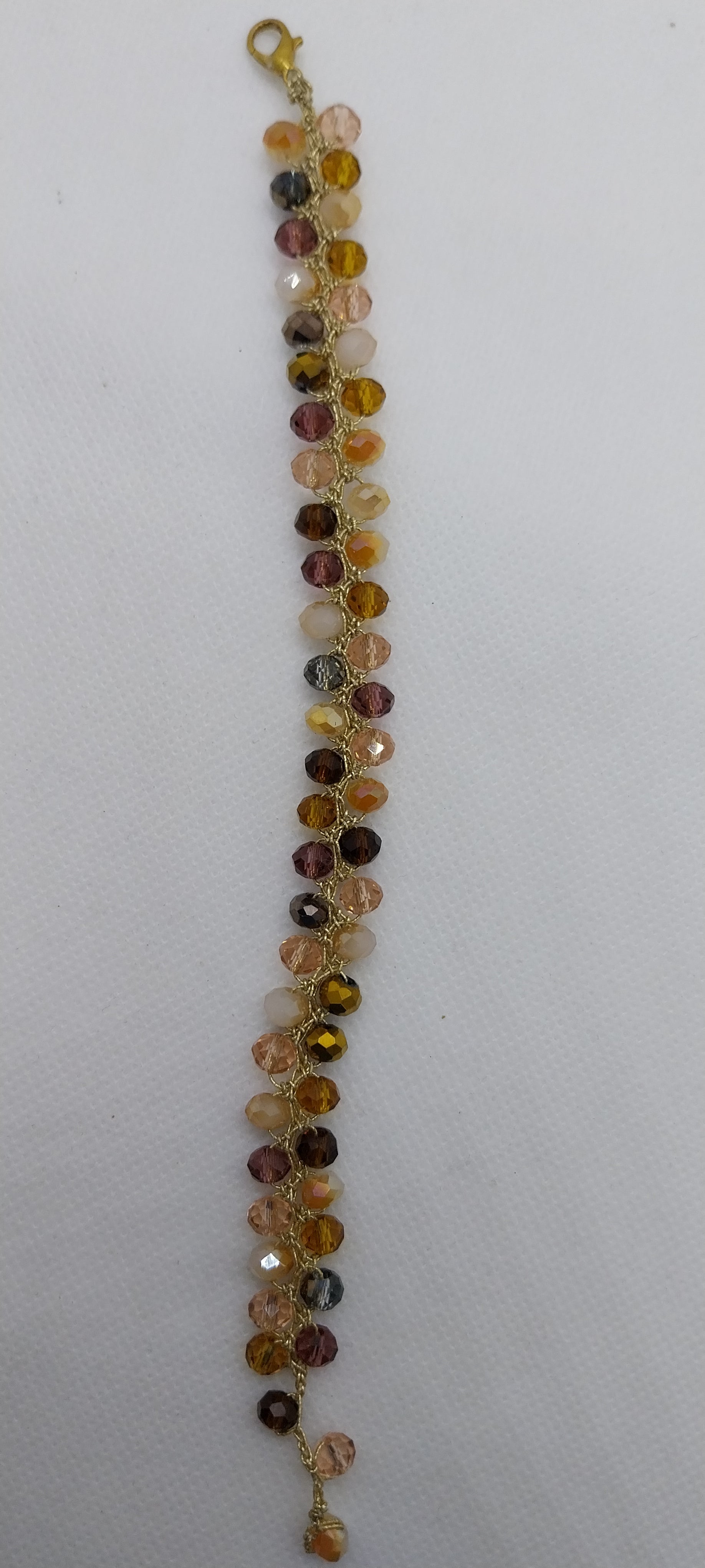 Bracelet Perles Cristal Marron – Grosses Perles