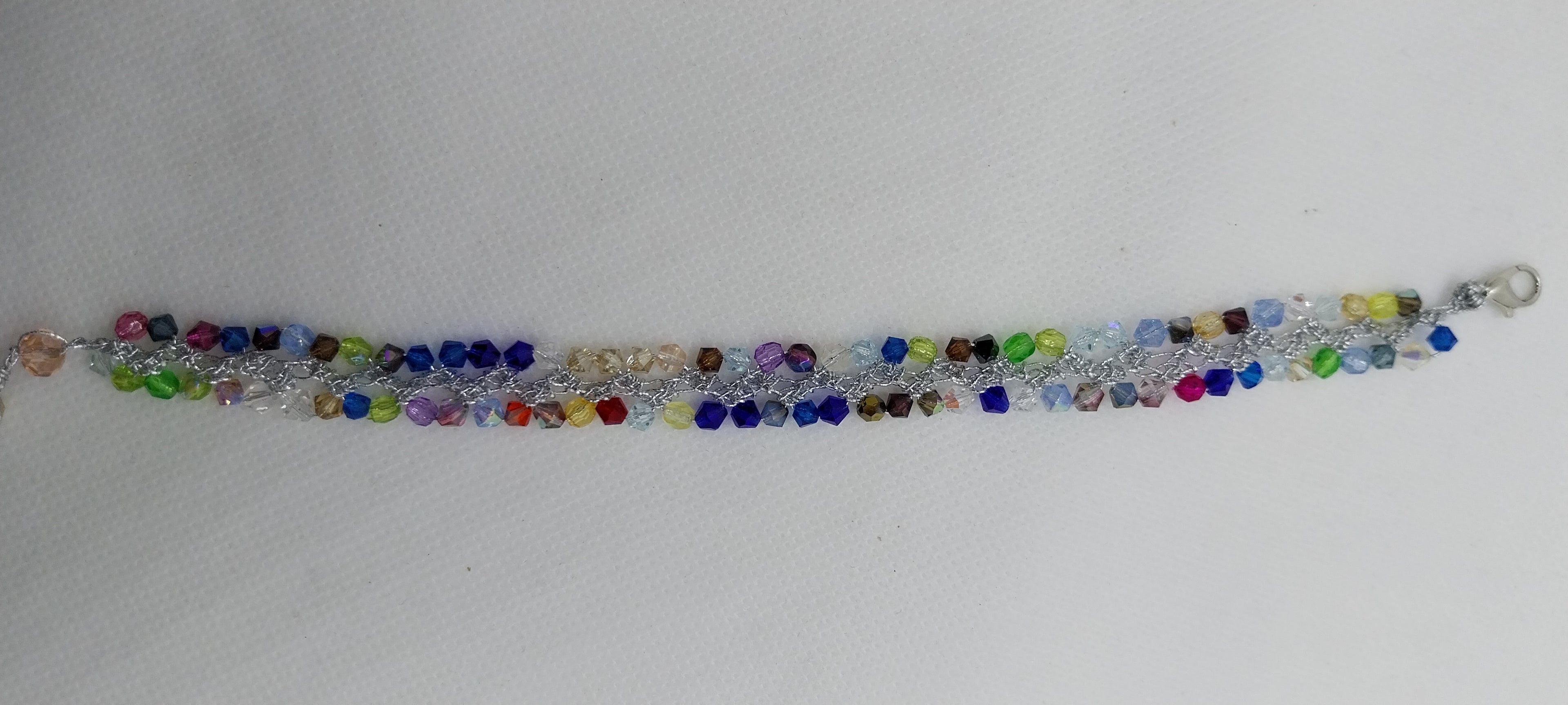 Bracelet Perles Toupie Cristal Multicolore