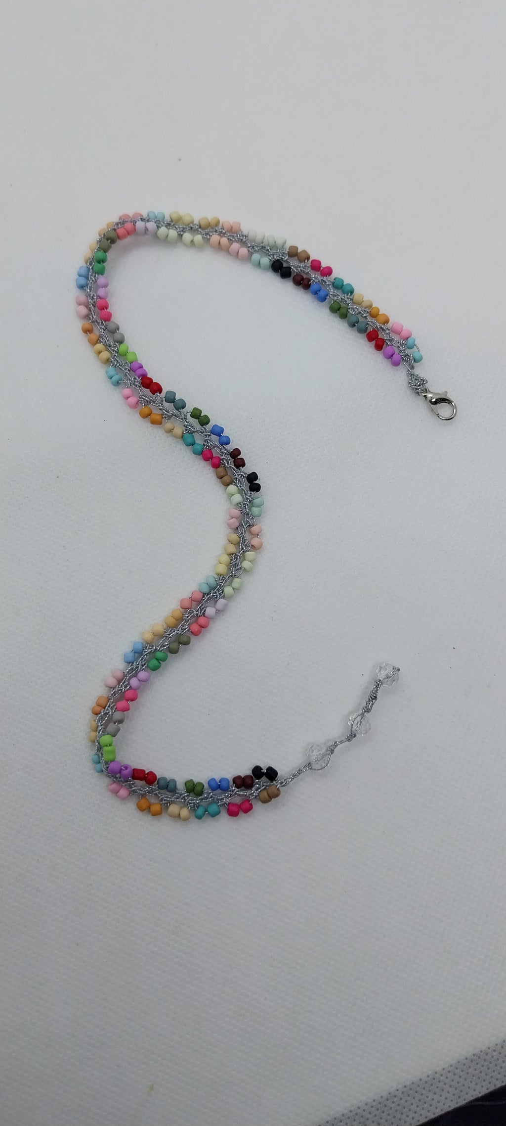 Bracelet Multicolore - Perles de Rocaille & Fil Argent