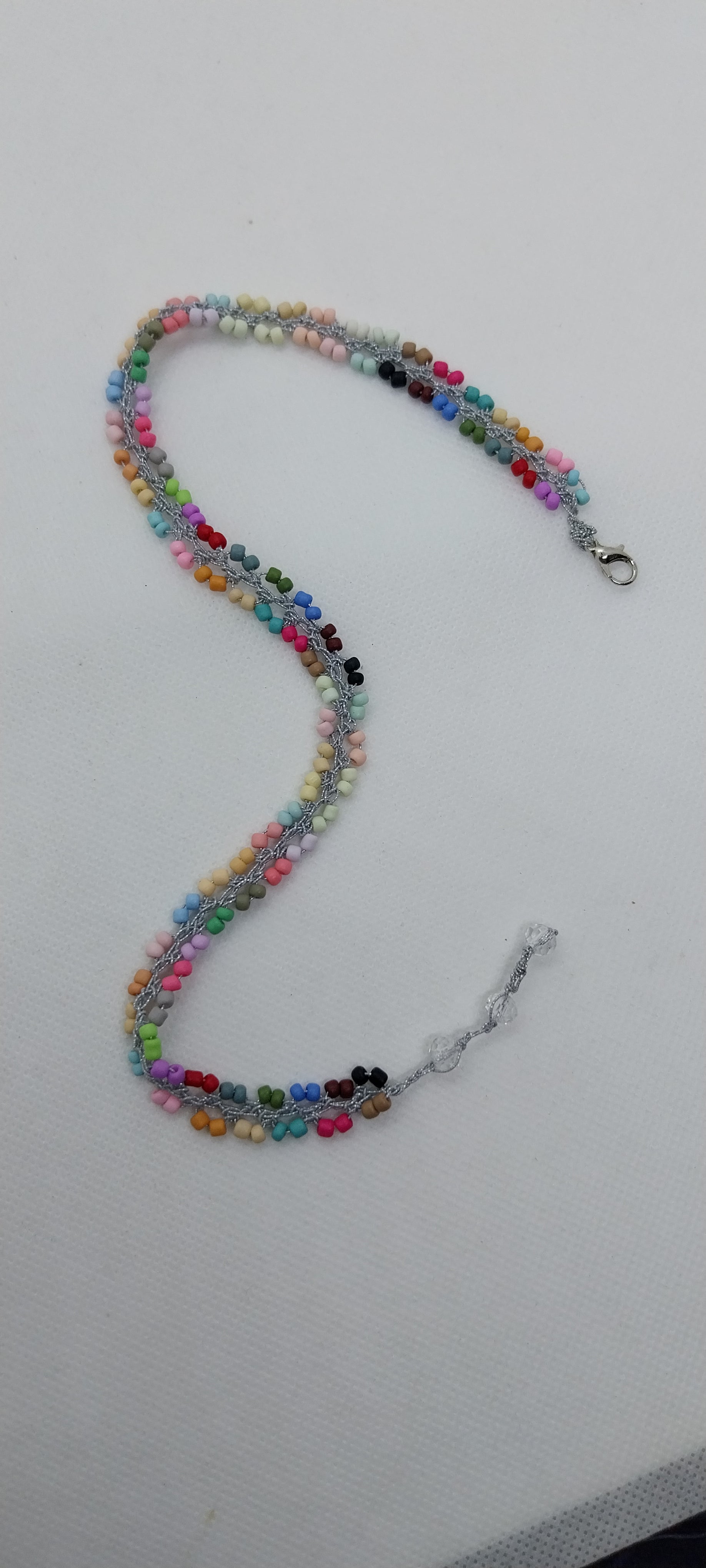 Bracelet Multicolore - Perles de Rocaille & Fil Argent