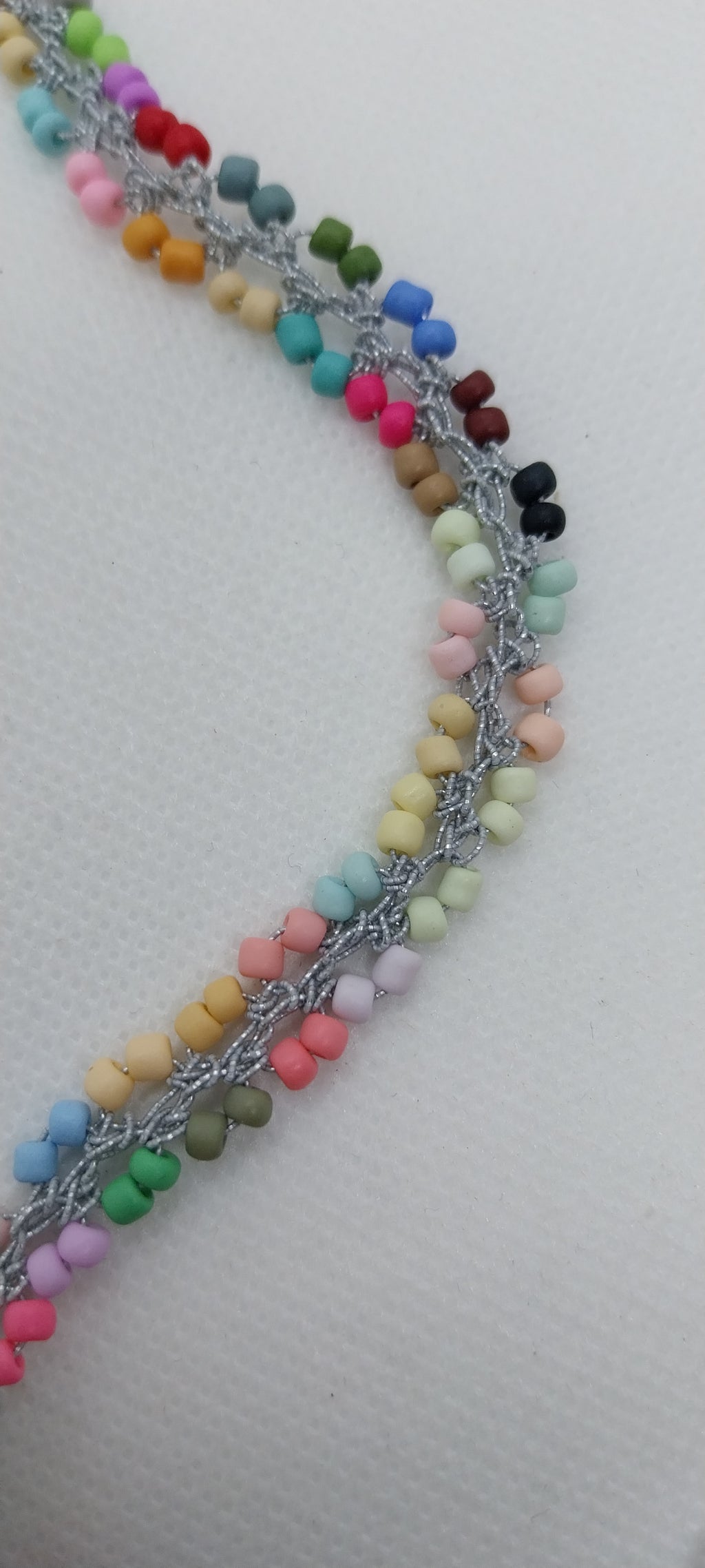 Bracelet Multicolore - Perles de Rocaille & Fil Argent