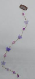 Hair jewelry large purple pearl & purple butterfly