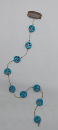 Pearl & Peace and Love turquoise charm hair jewel