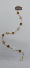 Large brown pearl & shell hair jewelry