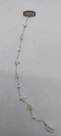 Bijou de cheveux perle carrée et coquillage tons pastel – Pince mèche