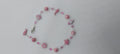 Pink shell and crystal pearl ankle bracelet