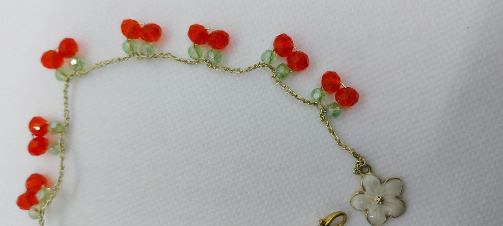 Bracelet de cheville fleur de cerisier doré