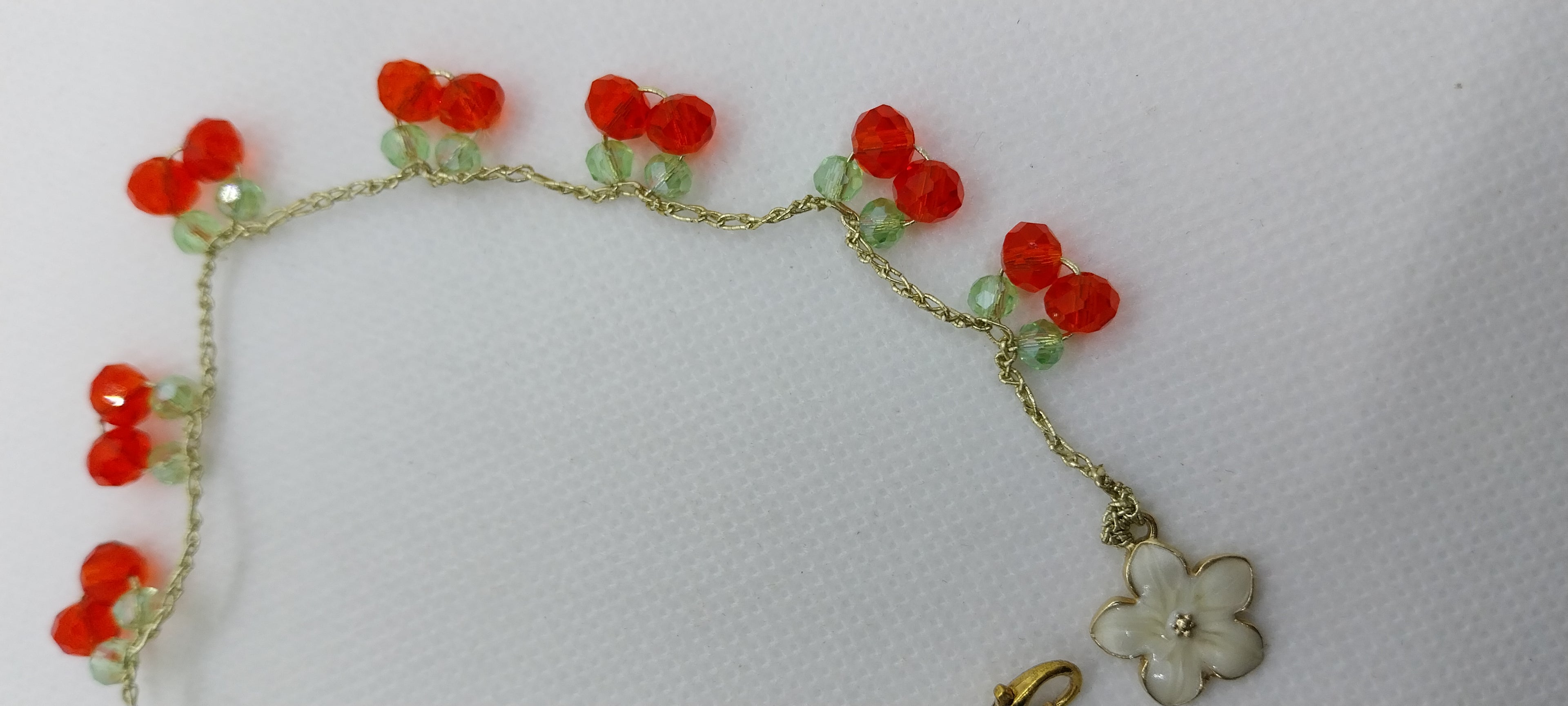 Bracelet de cheville fleur de cerisier doré