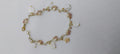 Beige crystal bead anklet with moon, star & round charms