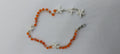 Orange Crystal Bead & Shell Anklet