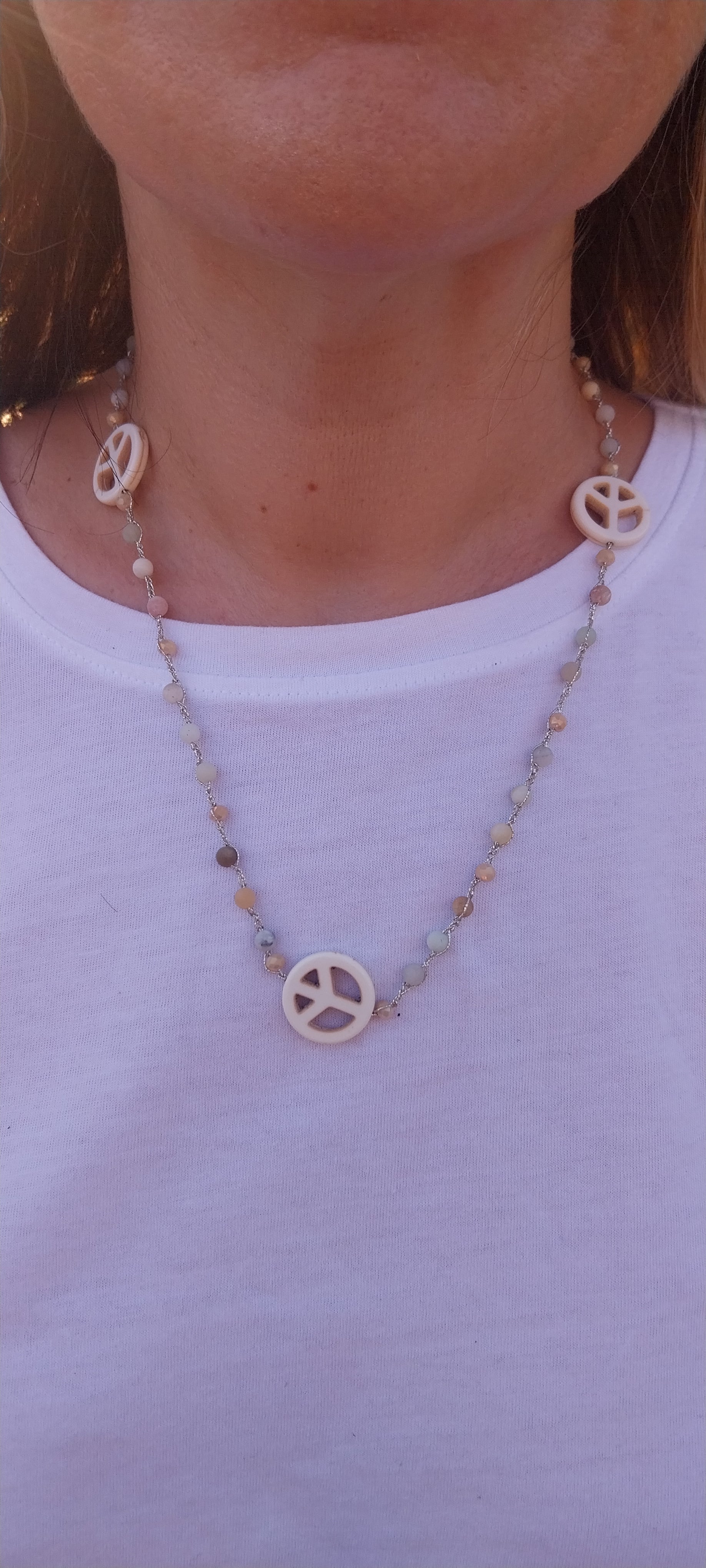 Petit Collier Bohème Crocheté Argenté
