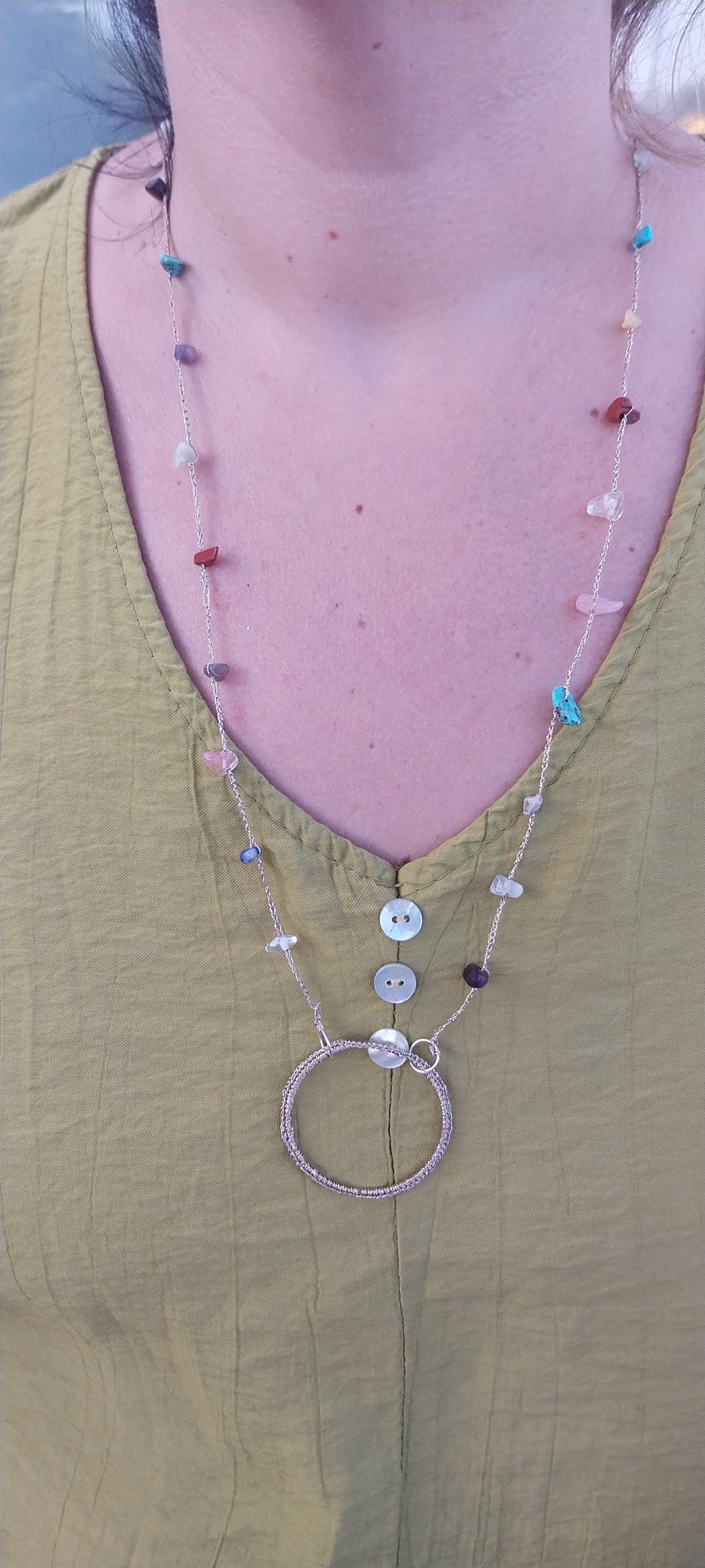 Eyeglass holder with gemstone