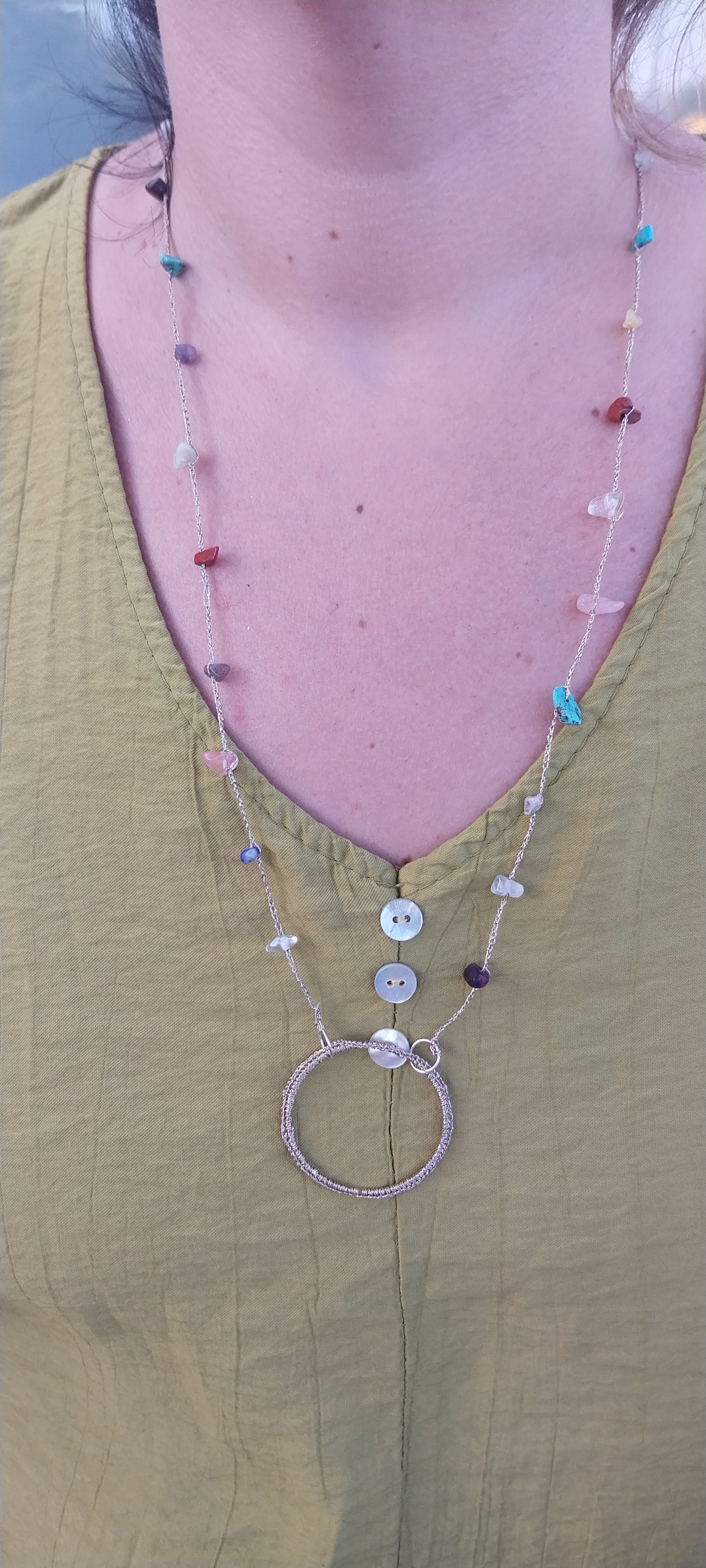 Eyeglass holder with gemstone
