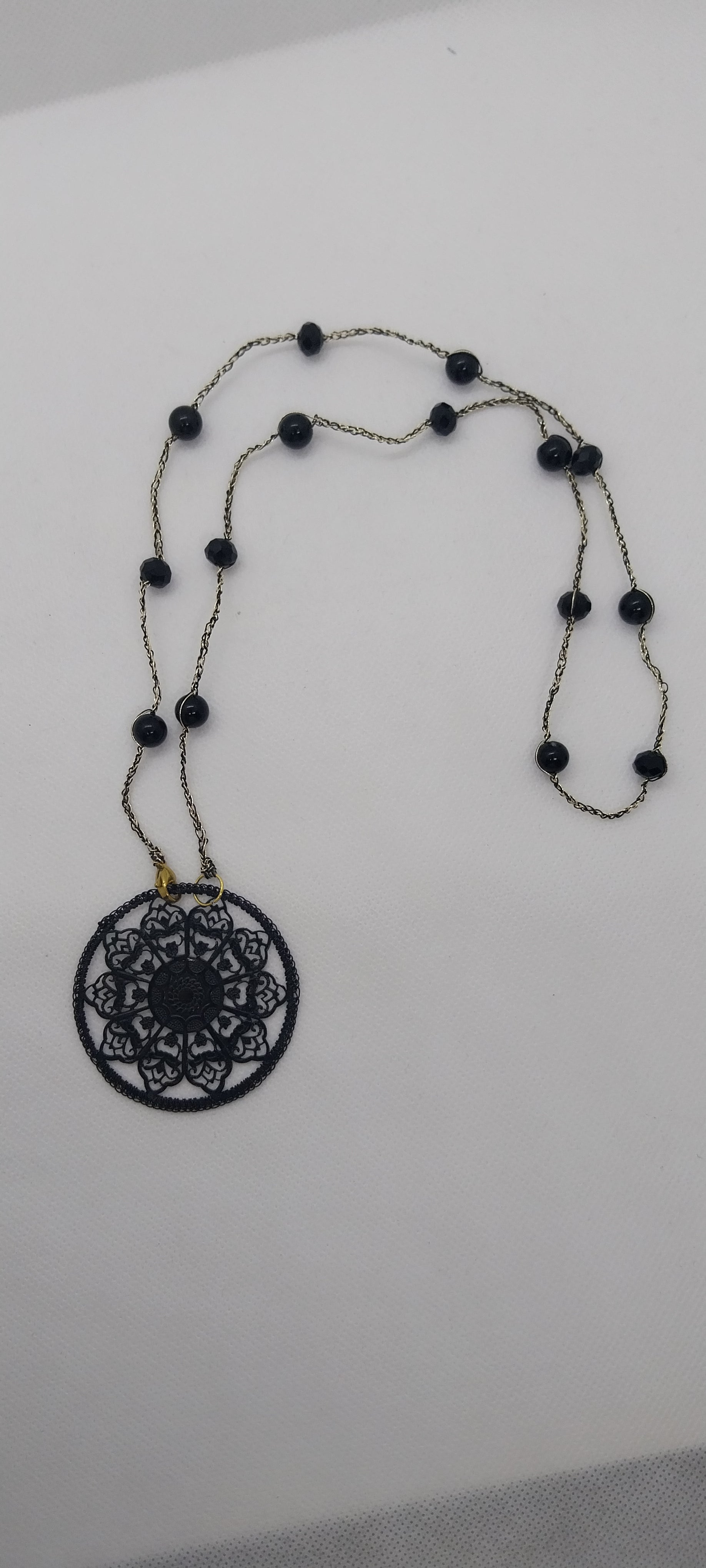 Bohemian chic mandala necklace