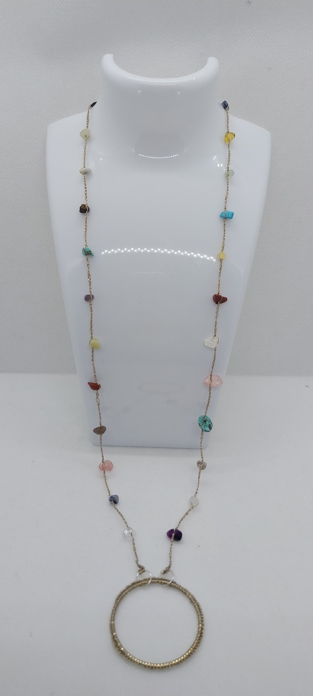 Eyeglass holder with gemstone